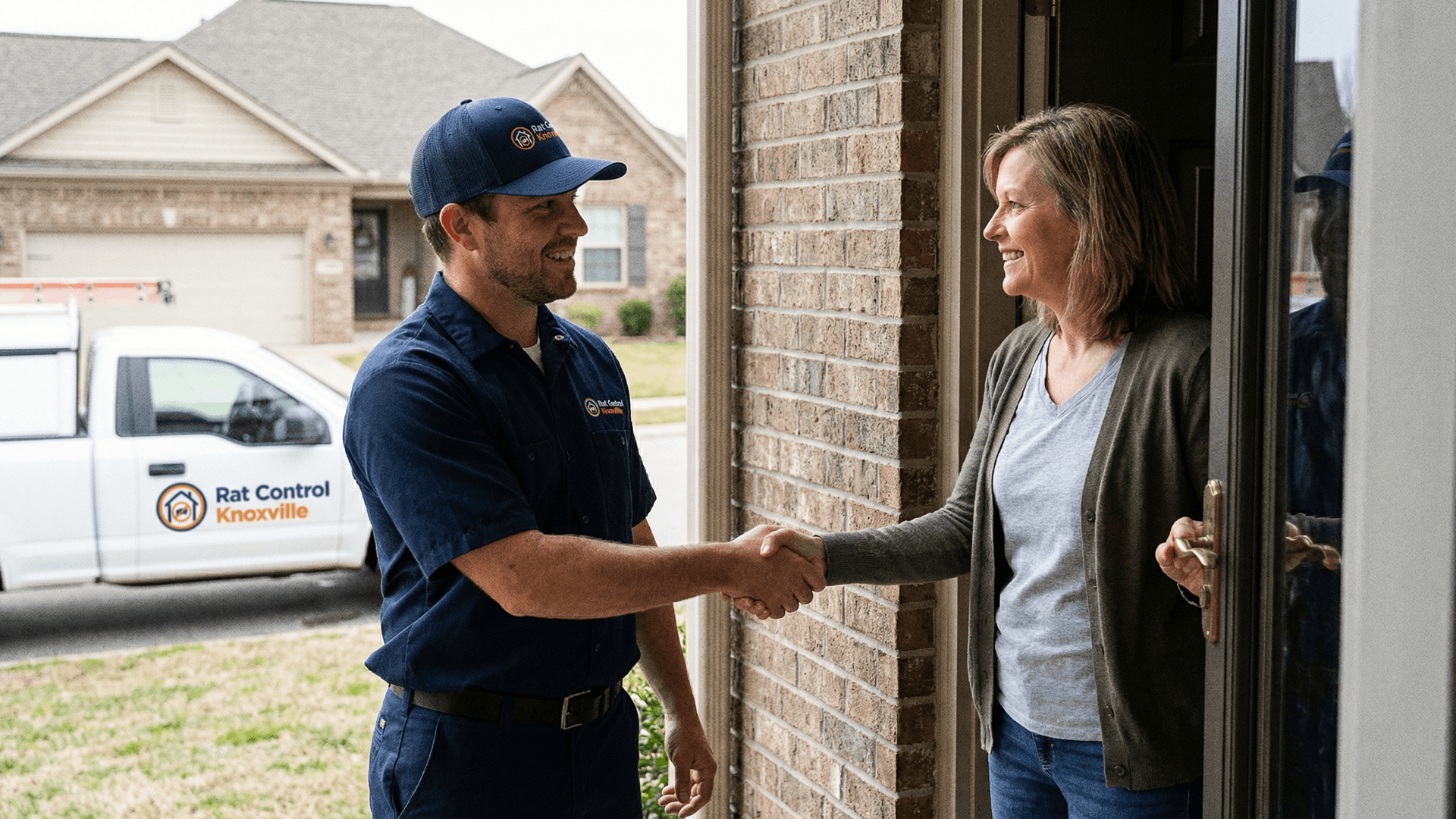 Rat Control Knoxville professional performing Rat Control for customer in Lenoir City